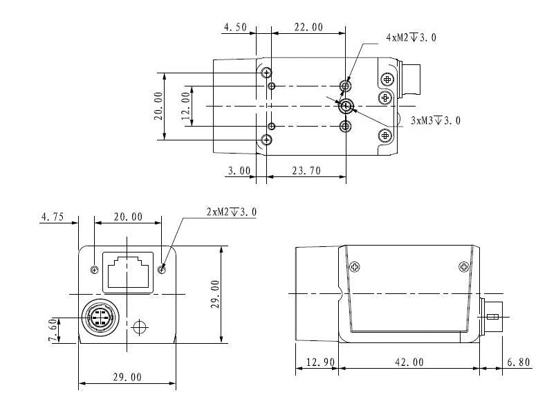 0.4MP 6.9μm 1/2.9" IMX287 Global Shutter Area Scan Camera - Vision Datum