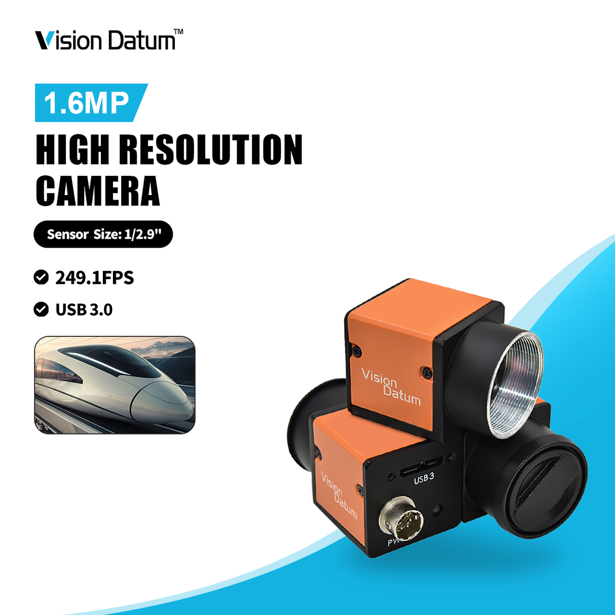 New Series 1.6MP 250FPS High-Speed USB3.0 Industrial Camera IMX273 for Slow Motion Capture