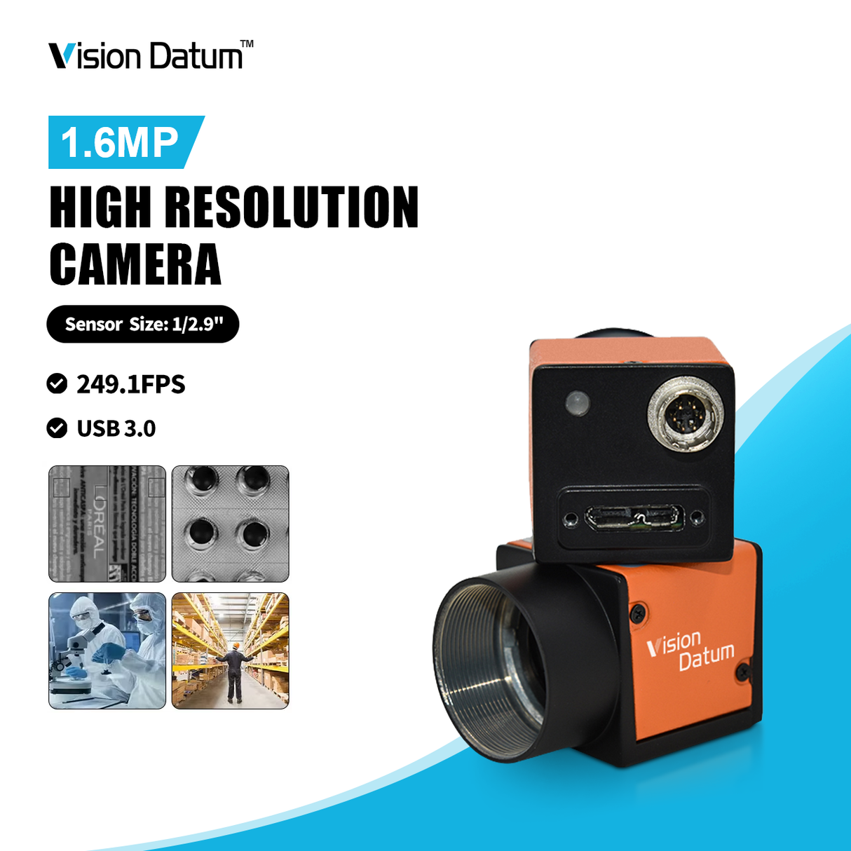 New Series 1.6MP 249fps Color Slow-Motion Analysis Camera iCt90CU16A-Pro