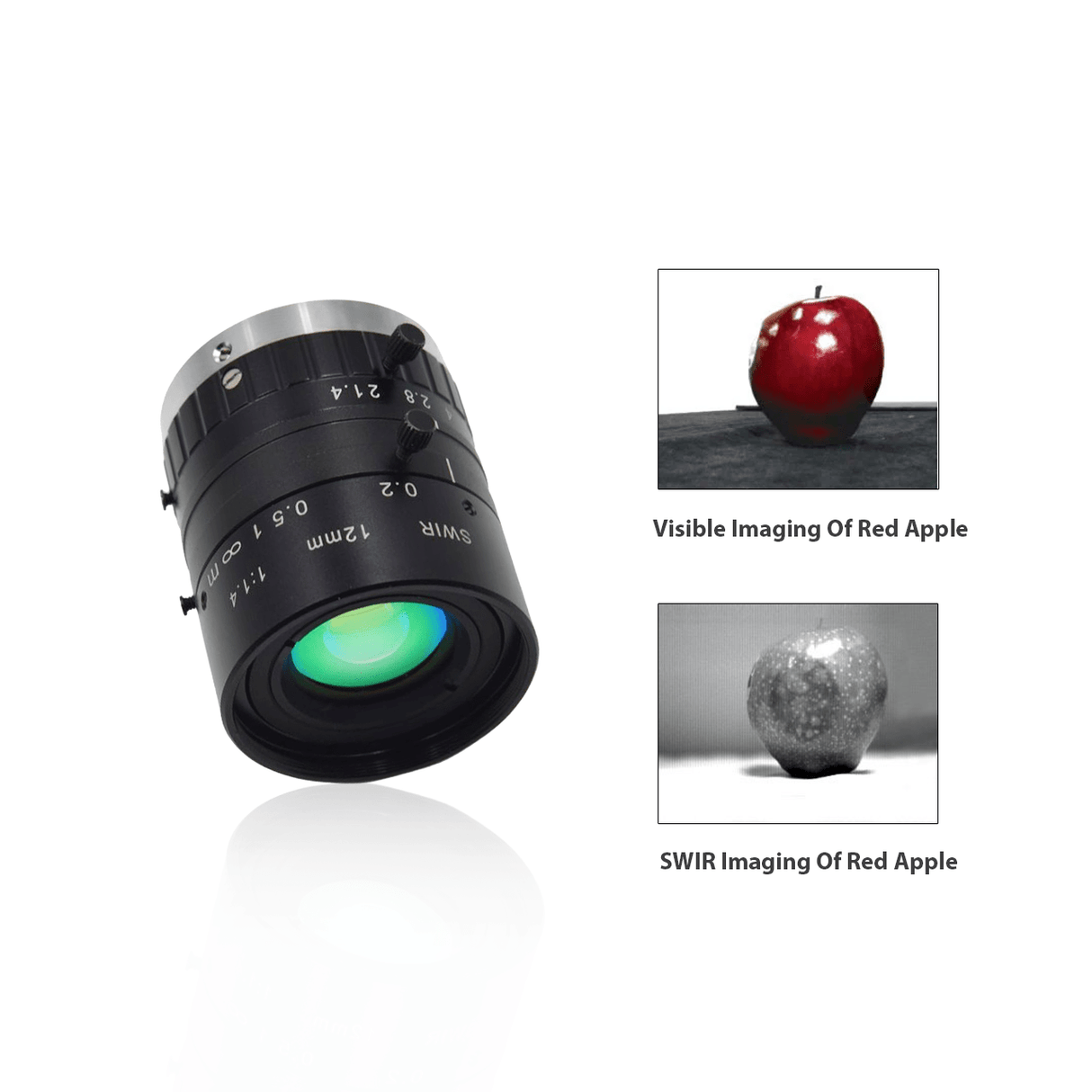 12mm F1.4 1.1" 900-1700nm SWIR FA Lens VT-LEN1214SWIR-H1.1 - Vision Datum