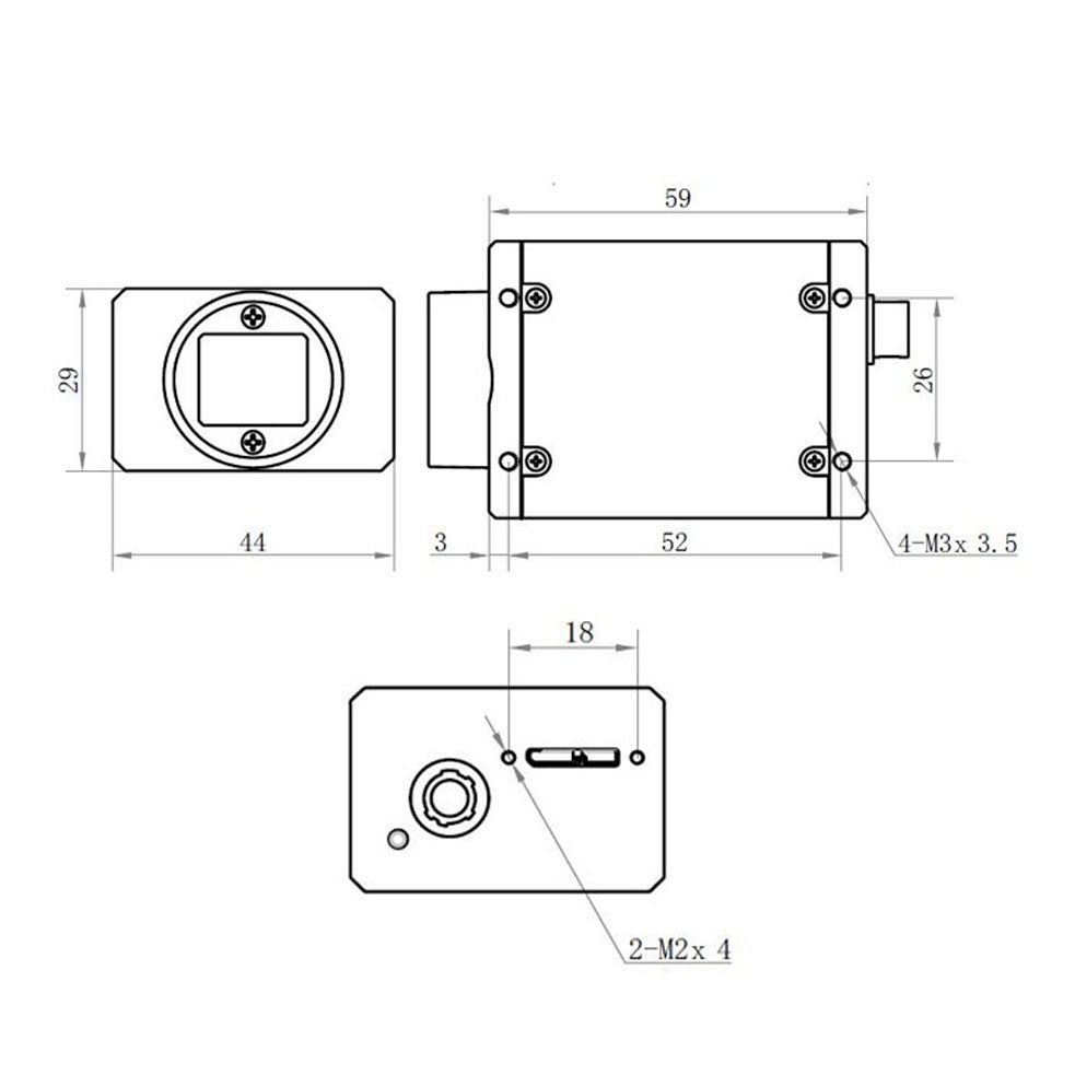 IMX267 9MP 30FPS 3.45μm 1" Global Shutter Camera - Vision Datum