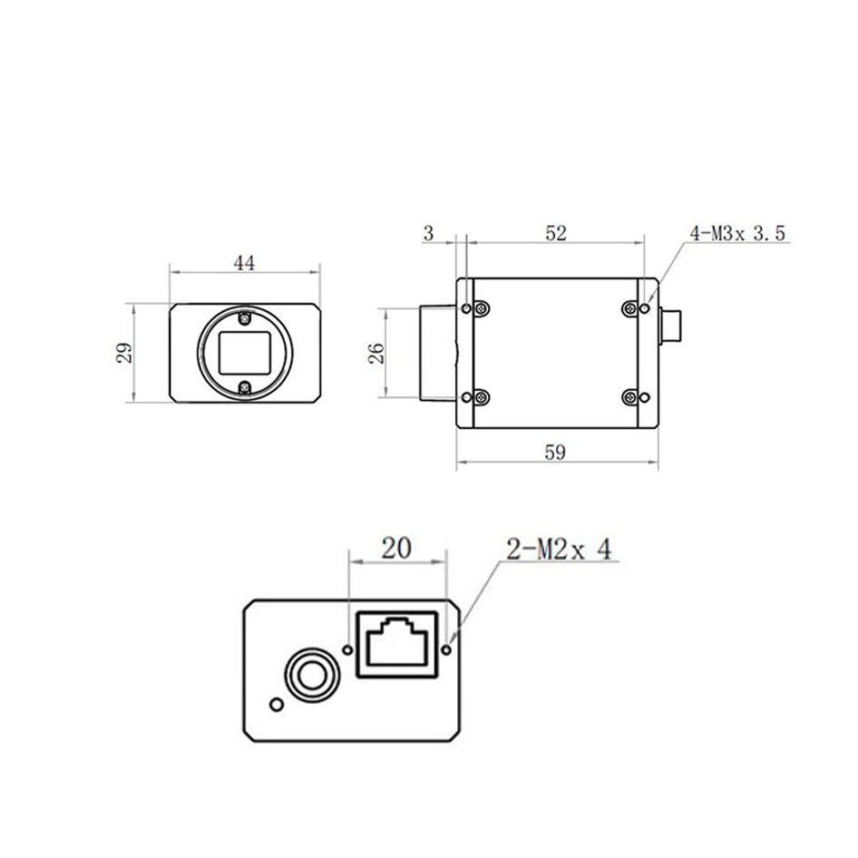 High Resolution 1.7MP IMX432 68FPS GigE Machine Camera - Vision Datum