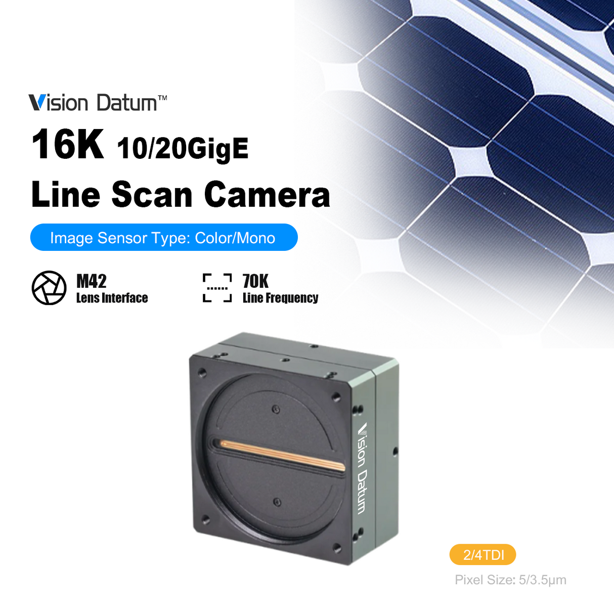Caméra à balayage linéaire 16K série LEO