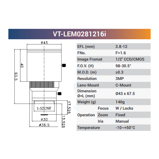 1.6MP 250FPS IMX273 USB 3.0 CMOS Area Scan Camera - Vision Datum
