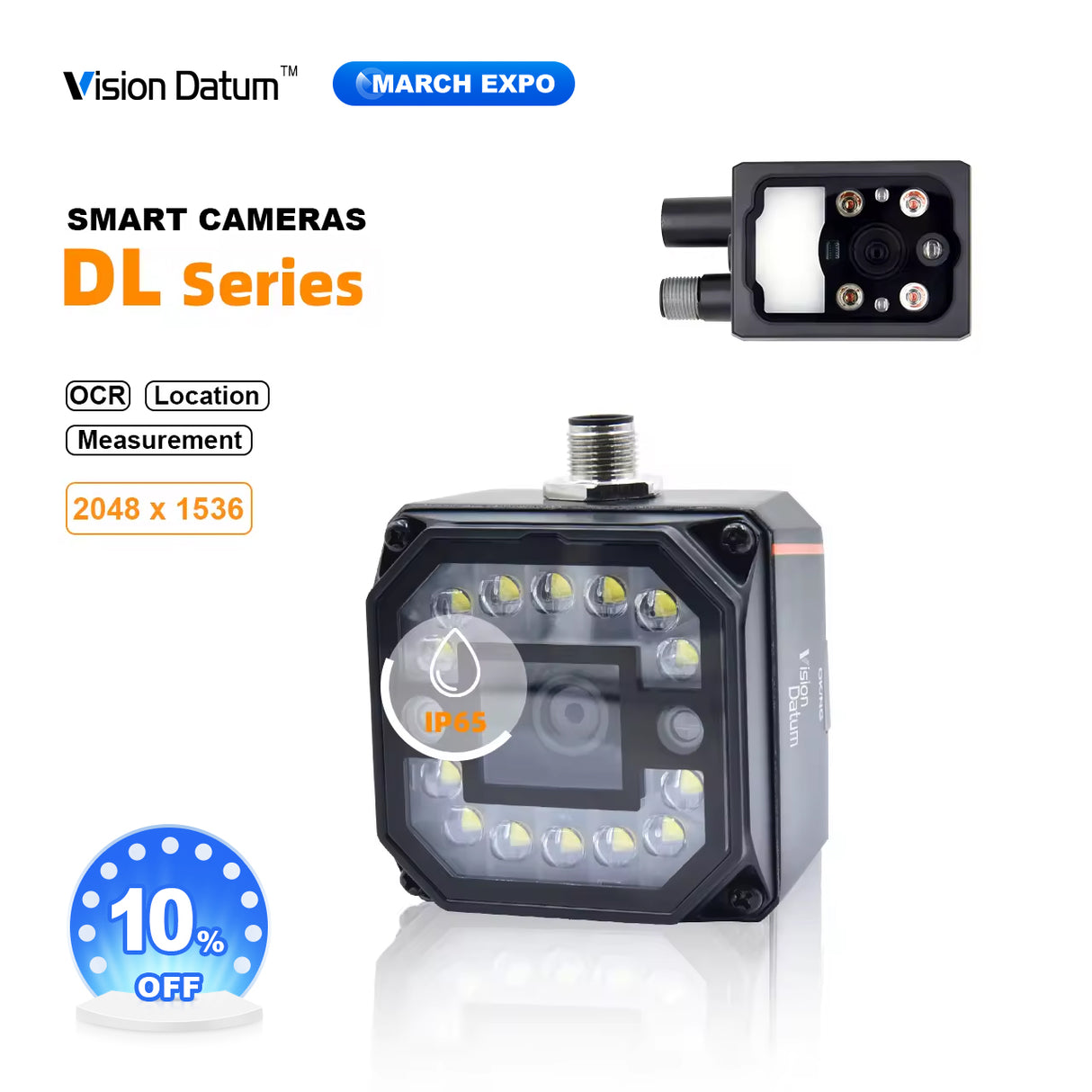 Deep Learning 5MP 60fps All in one Vision System Global Shutter Smart Machine Vision Gige Robot Camera for inspection