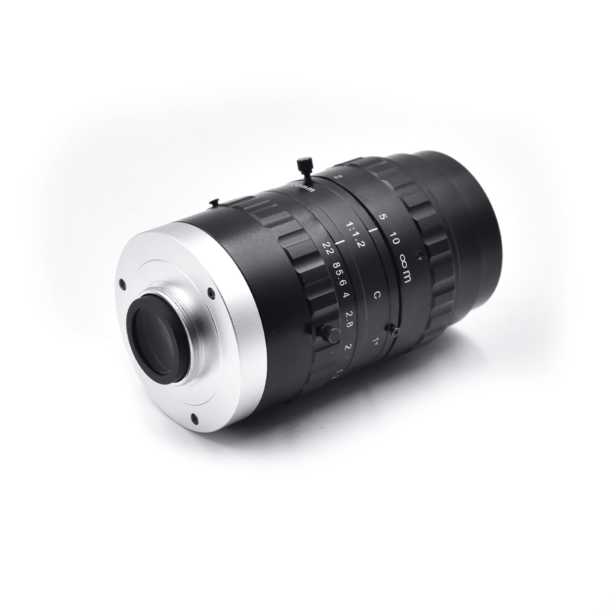 20mm IR corrected machine vision lens supporting 400-1000nm visible and NIR imaging with stable focus performance
