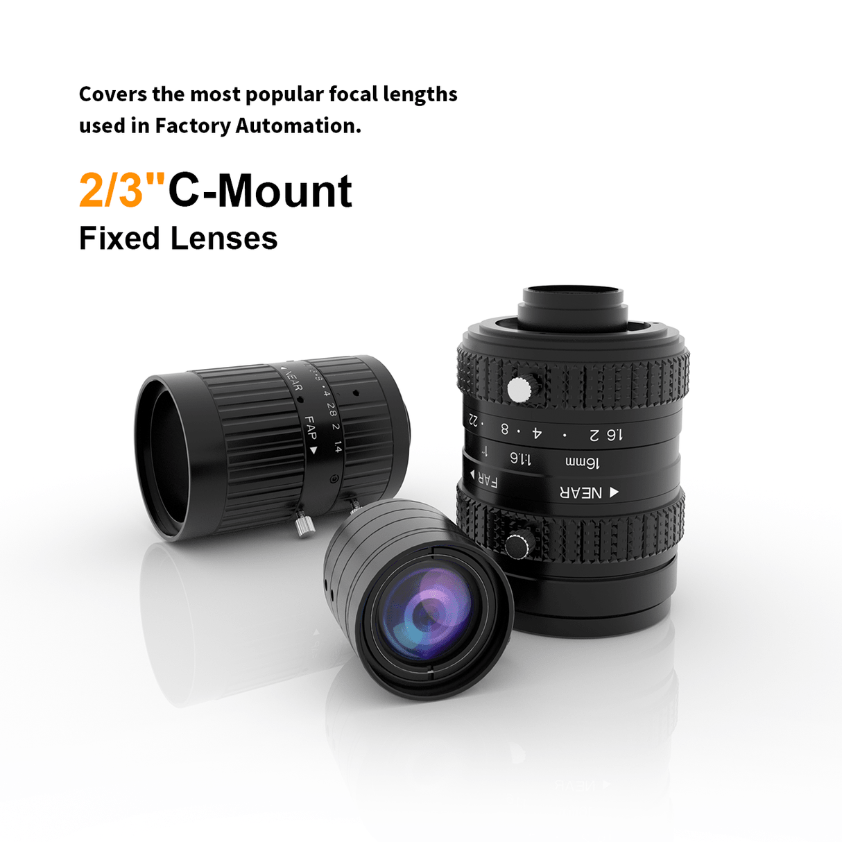 2/3'' 8MP 400-950nm C-Mount Fixed Lenses VT-LEM0814CBMP8 - Vision Datum