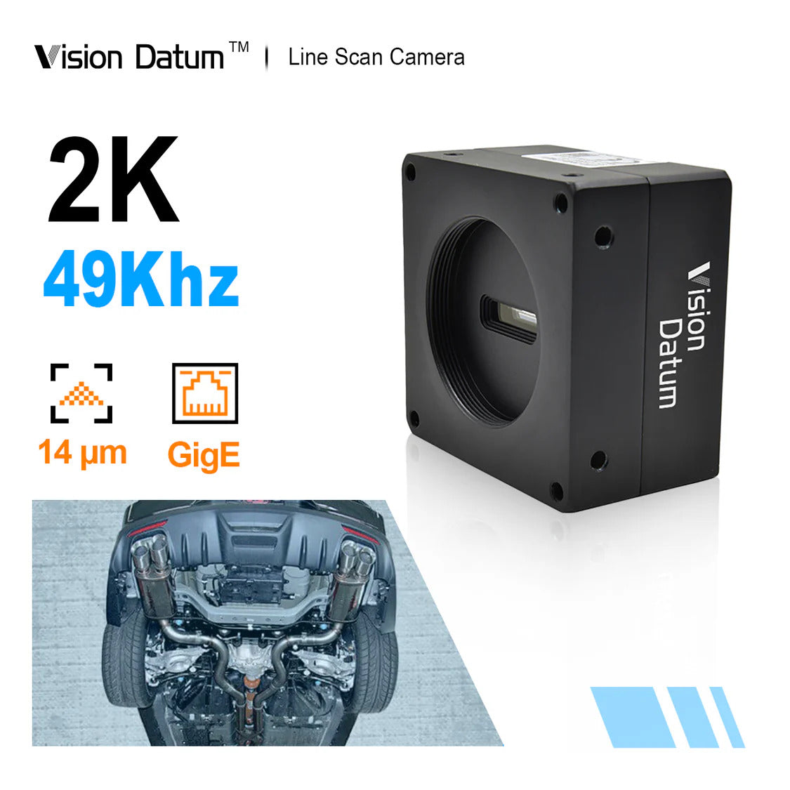 2K Line Scan Camera And 180° Lens For UVSS System