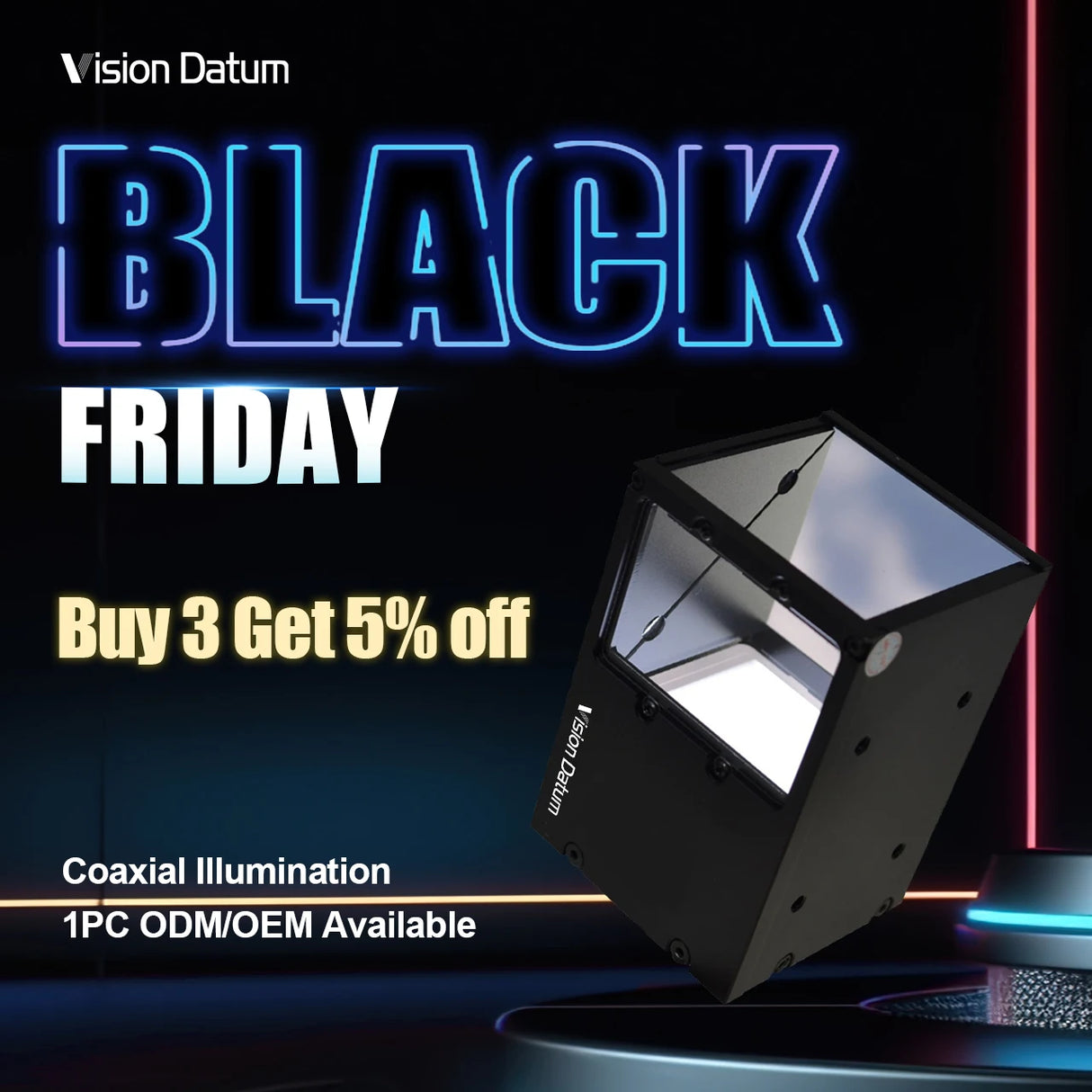 24V Led Highly-accurate Optical Glass Coaxial Illumination