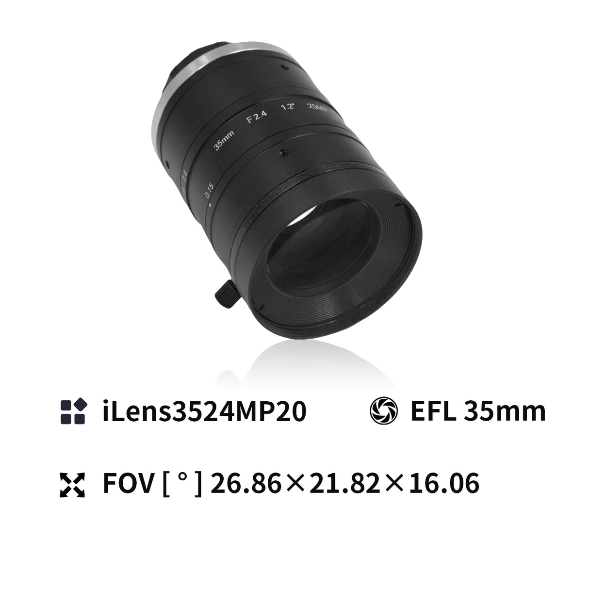 20MP C-mount 1.1" Aperture Industrial Camera Lens