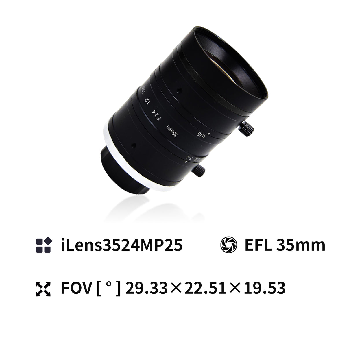 25MP C-mount 1.2" Aperture Industrial Camera Lens