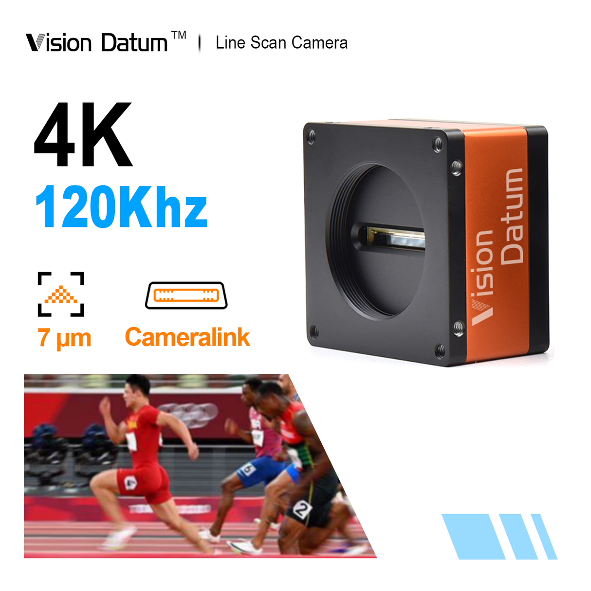 4K 120Khz 7μm M42 Mount CameraLink Line Scan Camera