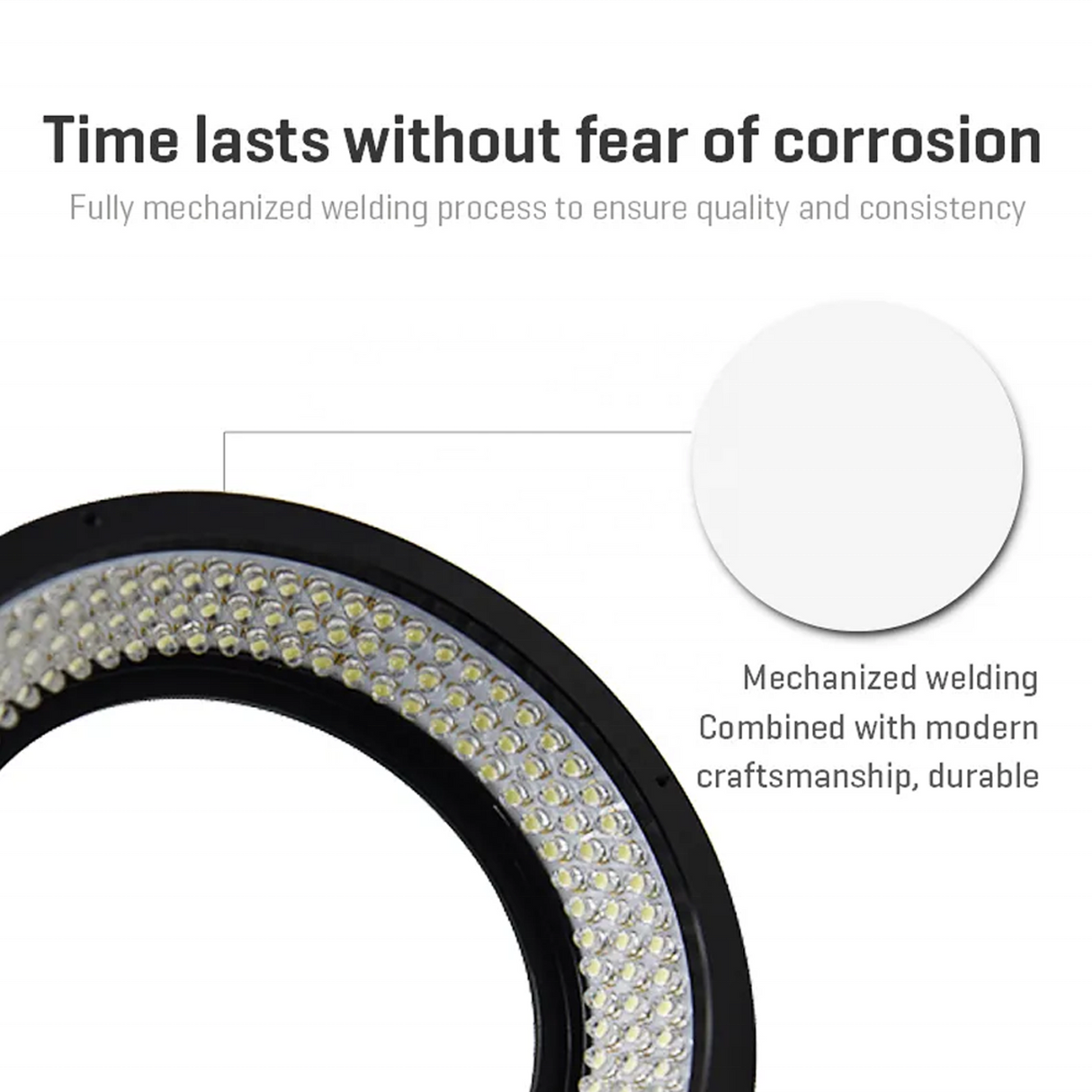 70 Degree High Angle Ring Illumination 24V High Density LED Arrays for Lead Frame Inspection