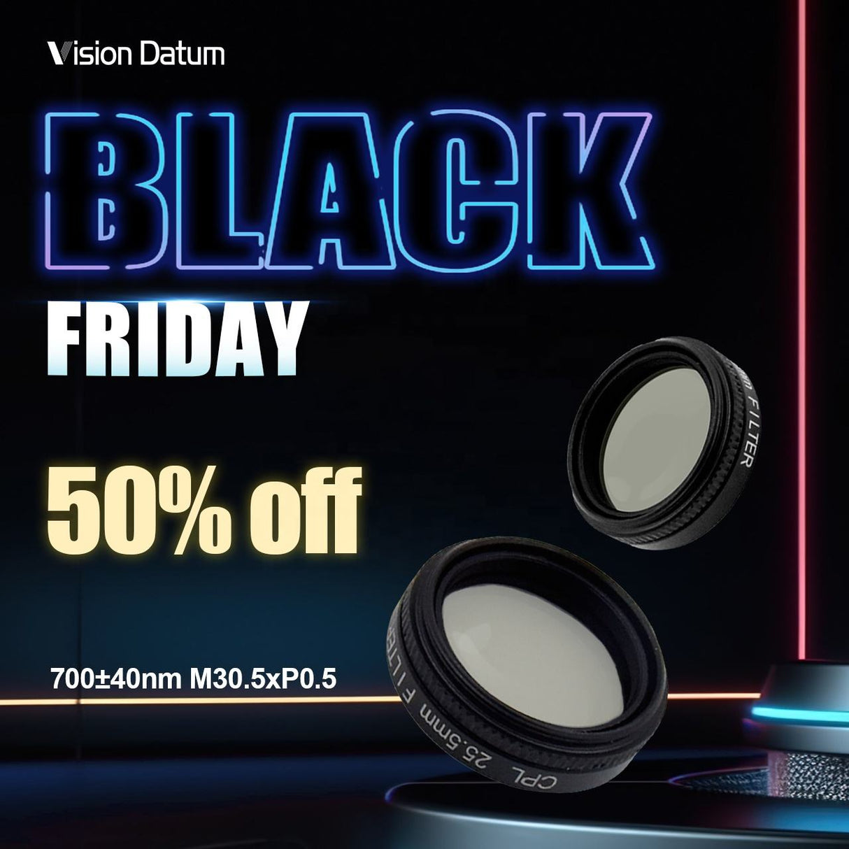 8MP 16mm C-Mount Lens With Narrowband Filter Lens Protection