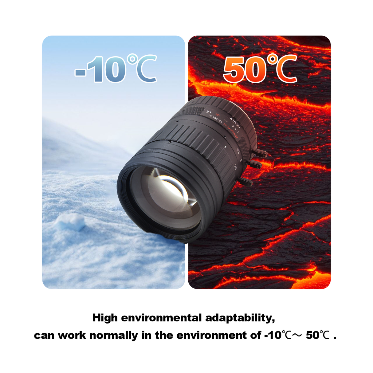 10-60mm 2MP 2/3" C-Mount Manual Zoom Lenses VT-LEM1060MP2 - Vision Datum