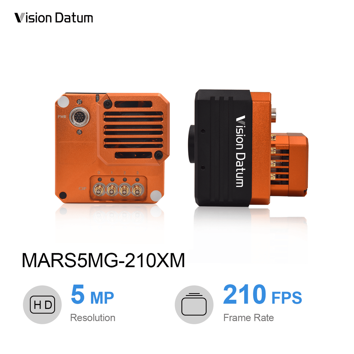 5MP GMAX2505 210fps CoaXPress Area Scan Camera MARS5MG-210XM - Vision Datum
