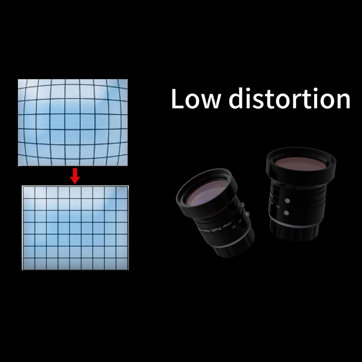 2/3" 10MP Low Distortion C-mount Fixed-Focus Lens