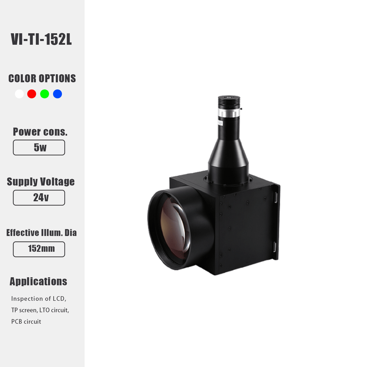 90° Turning Telecentric Illumination for Precise Inspection & Measurement | TI Series - Vision Datum