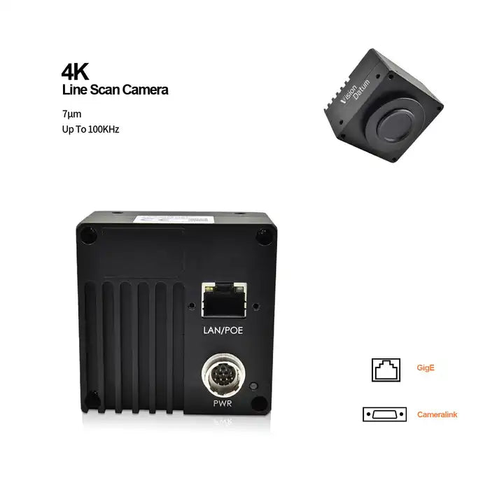 4K 120Khz 7μm M42 Mount CameraLink Line Scan Camera