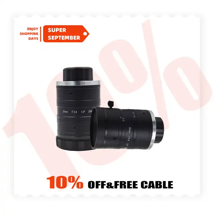 Hot Sale 8mm Low Distortion Icentral Lens C-Mount Fixed-Focus Lenses For Inspection Machine Vision Camera