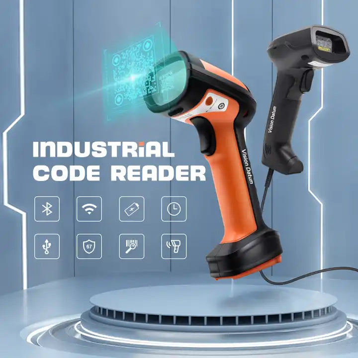Hot Sale IP65 USB2.0 Cordless CMOS Handheld Barcode Reader For Robot Camera Warehouse Manufacturing