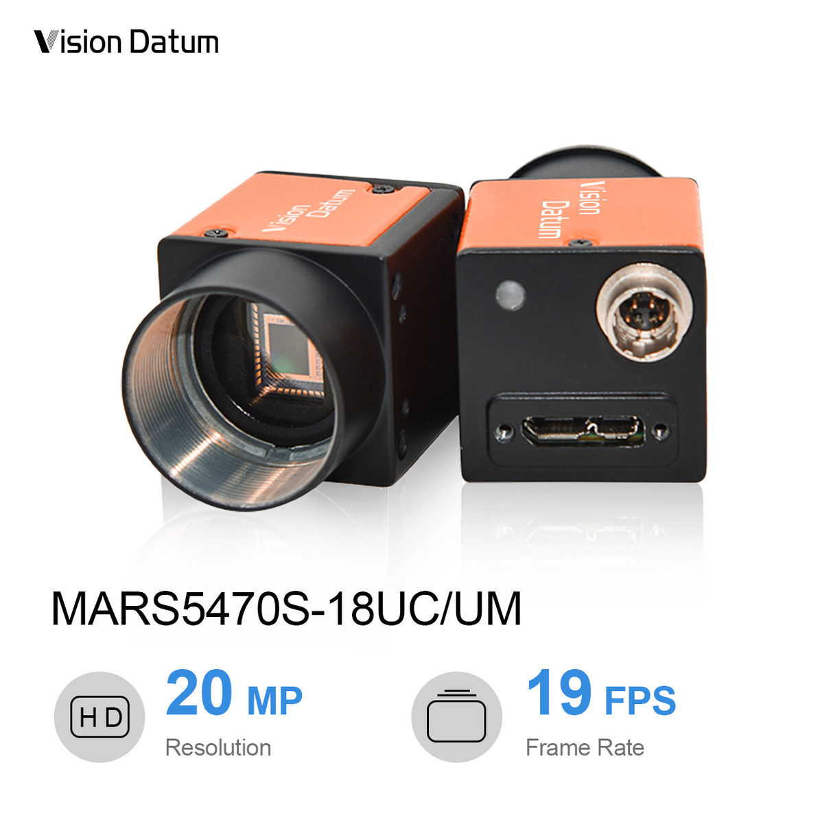 IMX183 20MP CMOS 19FPS USB3.0 Rolling Shutter Camera - Vision Datum