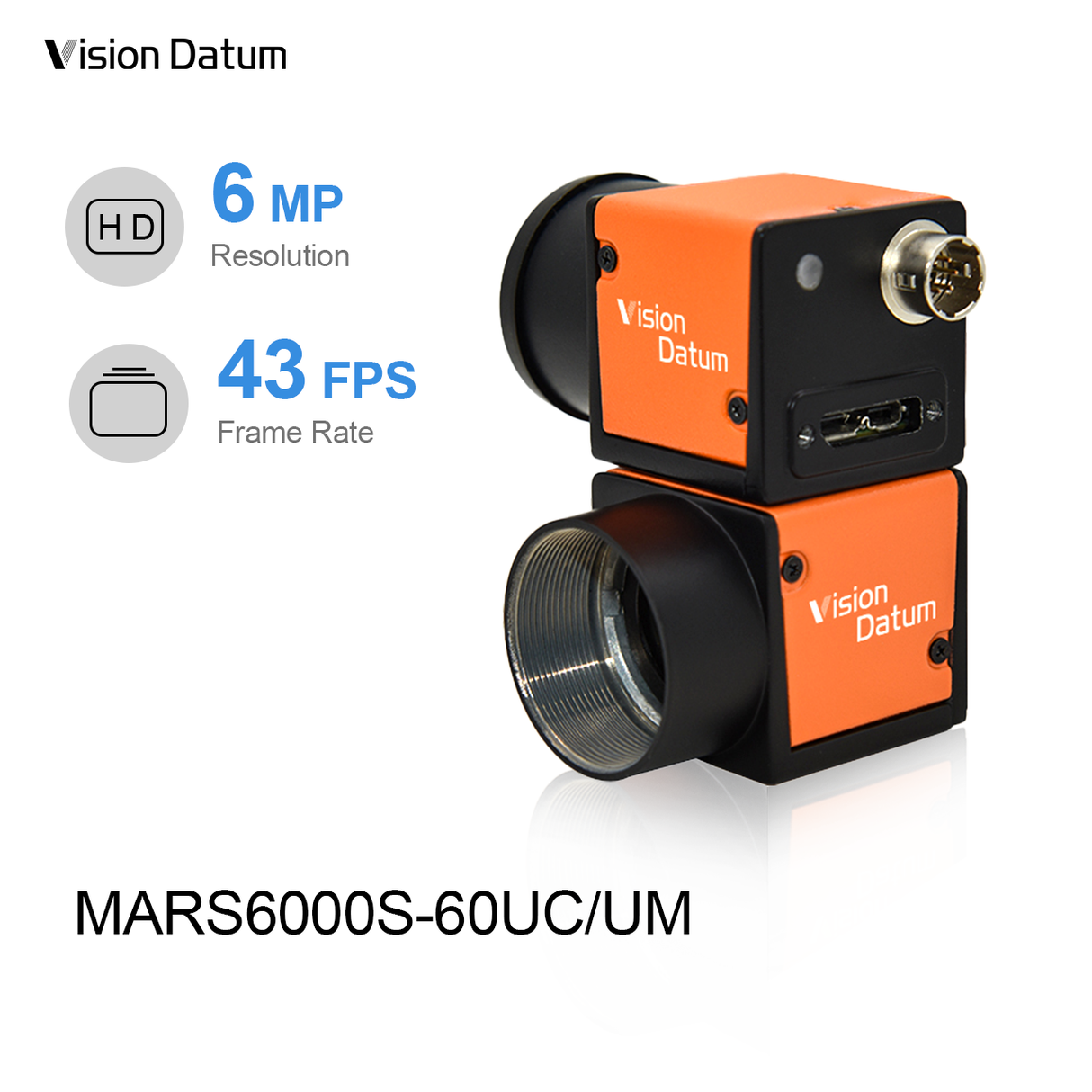 IMX178 6MP 43FPS 2.4μm 1/1.8" Rolling Shutter Camera - Vision Datum