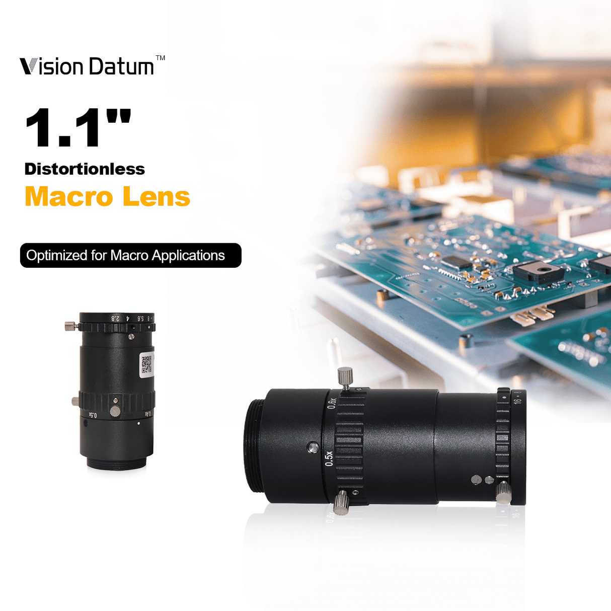 25mm 1.1“ C-mount Macro Lenses for Close-Up Photography - Vision Datum
