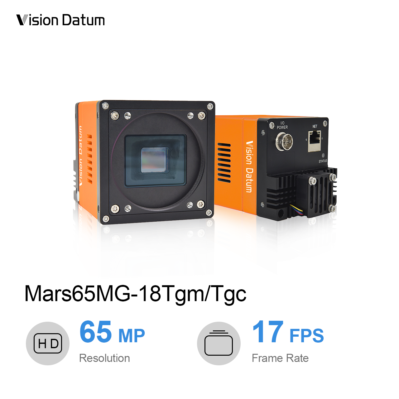 Caméra CMOS 65MP 17fps à balayage large zone 10GigE