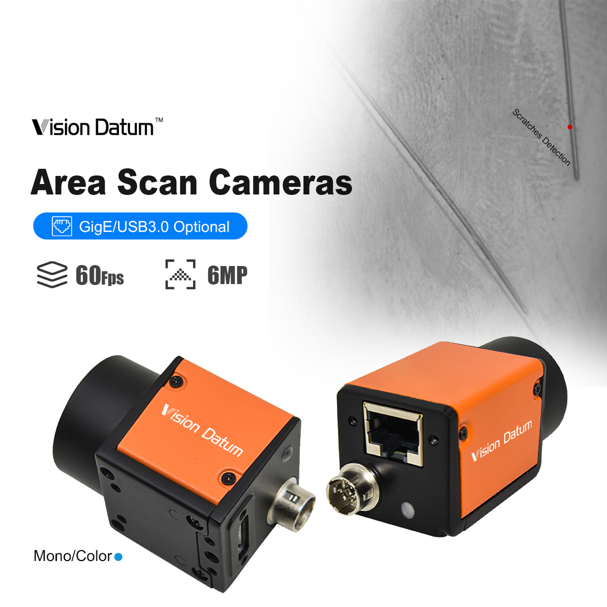 6MP 60FPS IMX178 1/1.8" USB3.0 Industrial Vison Camera