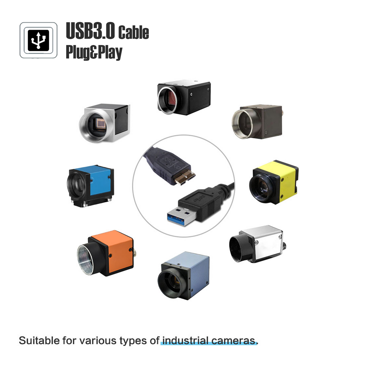 30meter High Flex USB3 Industrial Cable for Dynamic Environments