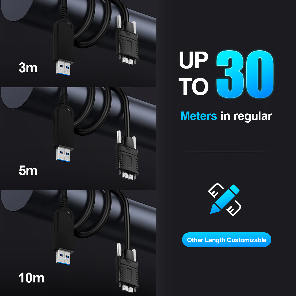 30meter High Flex USB3 Industrial Cable for Dynamic Environments