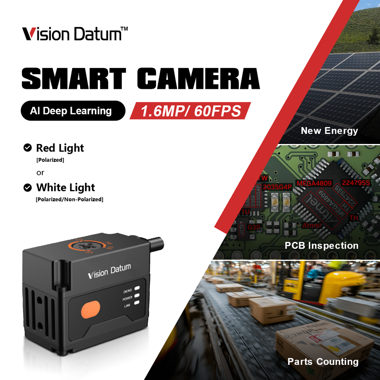 iLOX-A1607MFRP 1.6MP 60fps Smart AI Vision Camera For Code Read