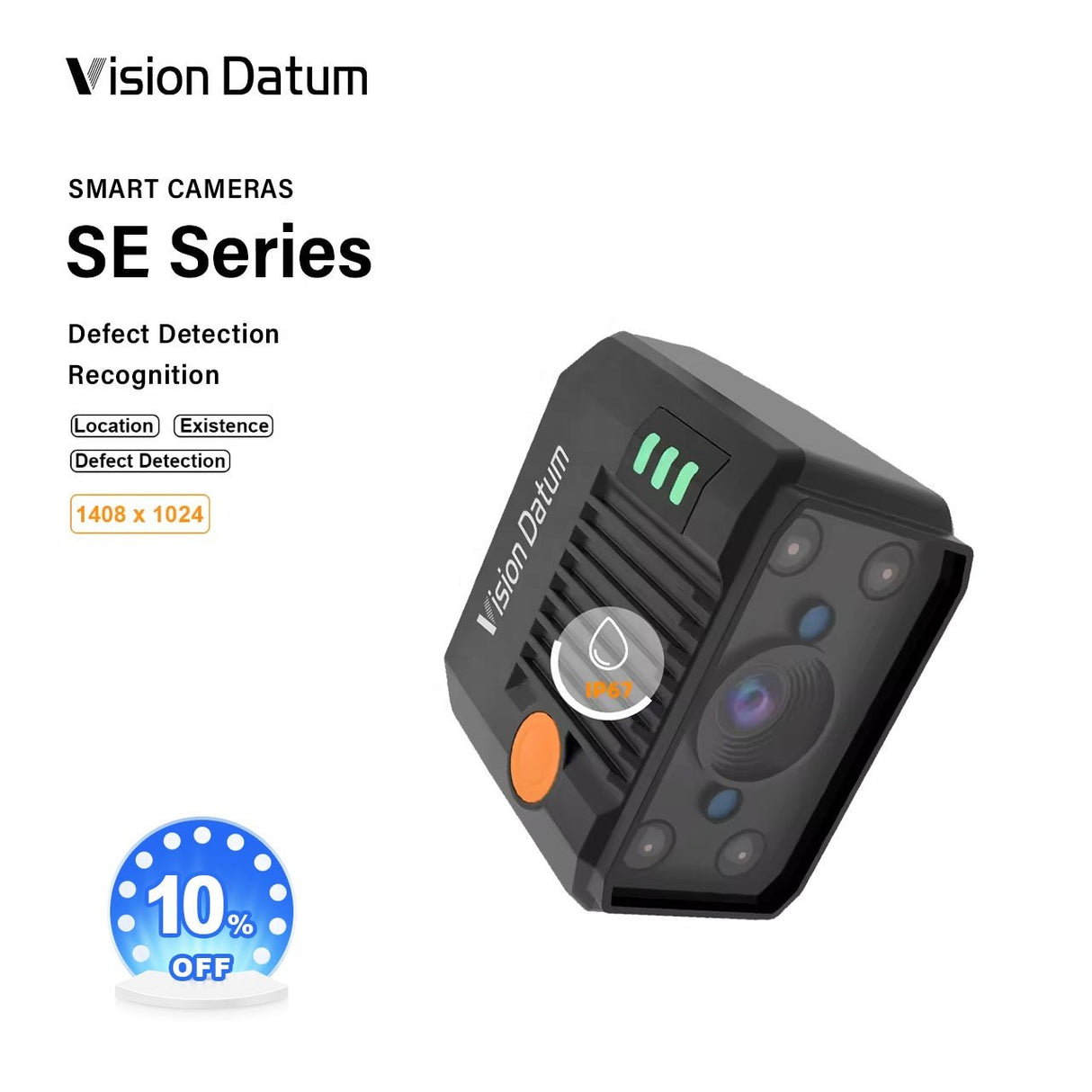 All in one SE 1.5MP 60fps built in AI 6mm 12mm Lens Digital Smart OCR Machine Vision robot Camera - Vision Datum