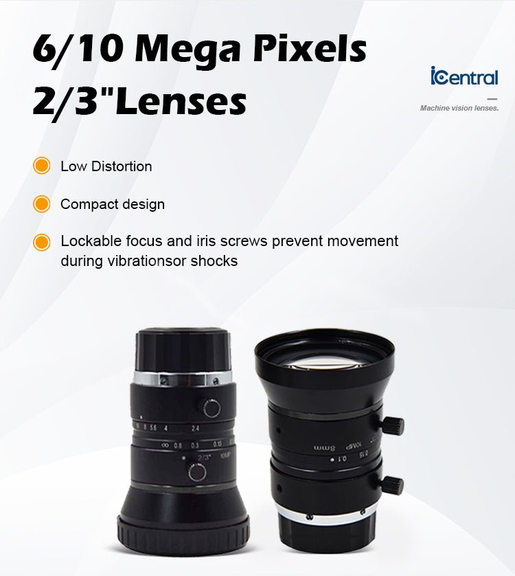 iCentral 2/3" 6MP C-Mount Industrial Machine Vision Lenses - Vision Datum