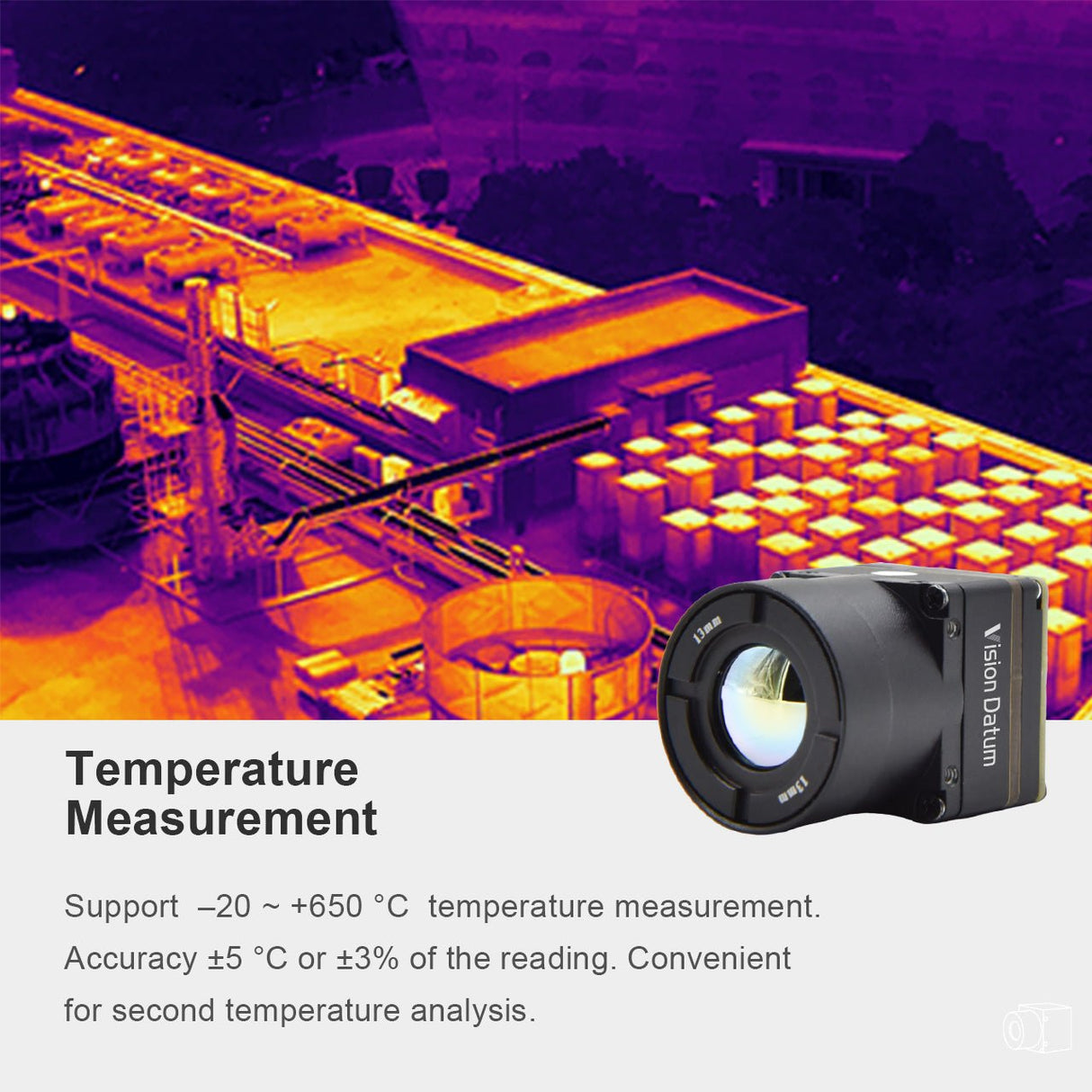 iVaster1280LWT 1280x1024 30Hz Thermal imaging Camera with Temperature Measurement - Vision Datum