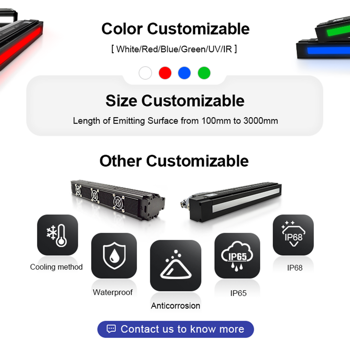 24V LED Machine Vision Line Scan illumination