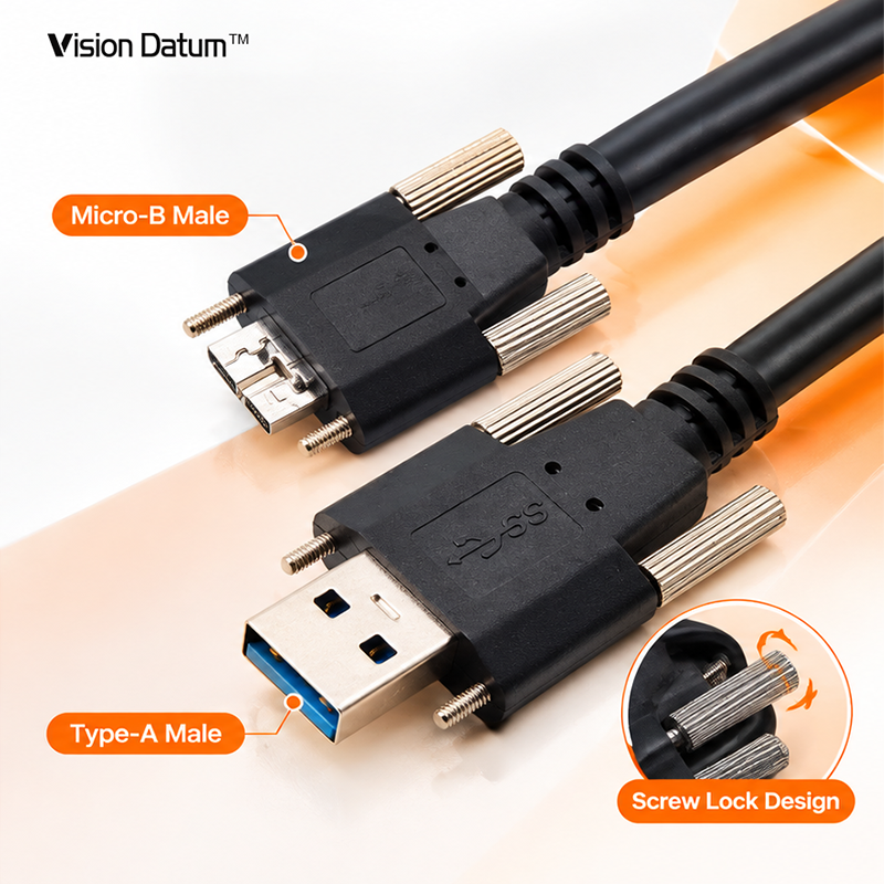 VT-U3-3M-C1 3m USB 3.0 Type-A to Micro-B industrial camera cable