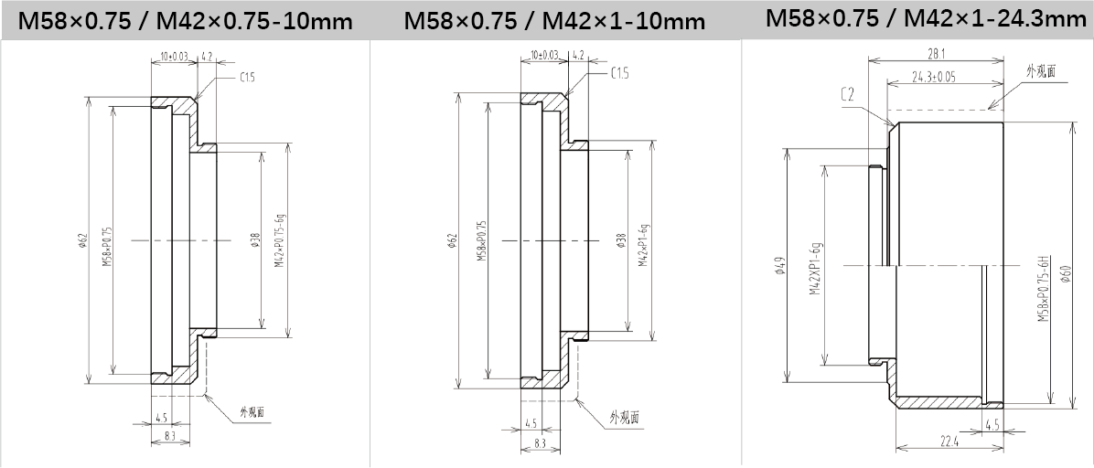 V-Mount to C-Mount Adapter Ring for Industrial Lenses - Vision Datum