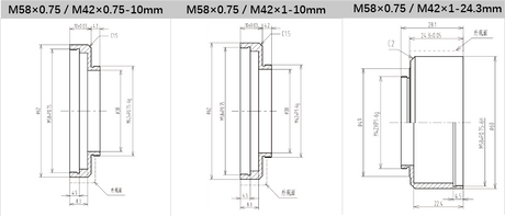 V-Mount to C-Mount Adapter Ring for Industrial Lenses - Vision Datum