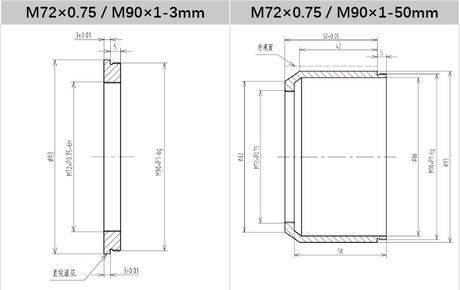 V-Mount to C-Mount Adapter Ring for Industrial Lenses - Vision Datum