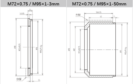 V-Mount to C-Mount Adapter Ring for Industrial Lenses - Vision Datum