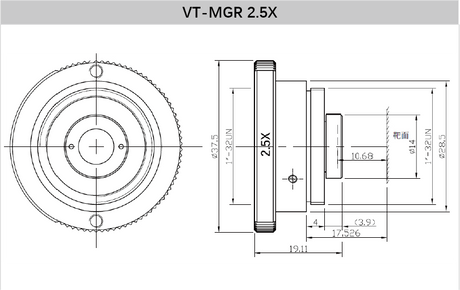 Industrial Lens Magnifier 1.5x 2x 2.5x 4x - Vision Datum