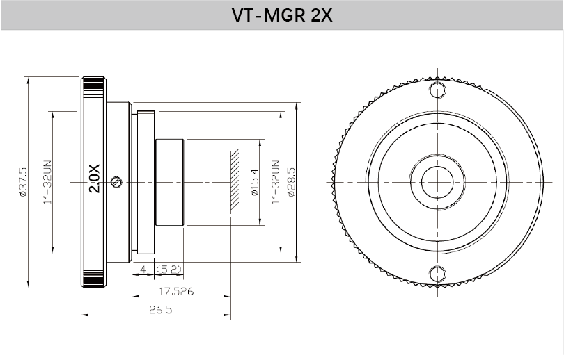 Industrial Lens Magnifier 1.5x 2x 2.5x 4x - Vision Datum