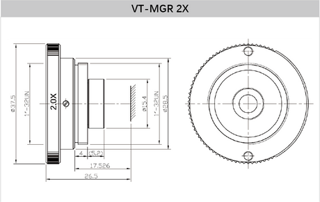 Industrial Lens Magnifier 1.5x 2x 2.5x 4x - Vision Datum