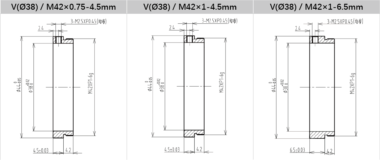 V-Mount to C-Mount Adapter Ring for Industrial Lenses - Vision Datum