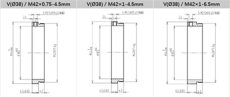 V-Mount to C-Mount Adapter Ring for Industrial Lenses - Vision Datum