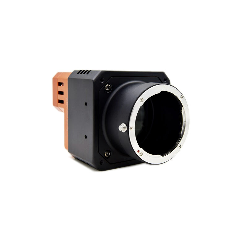 CoaXPress industrial camera with Sony IMX411 sensor enabling high-bandwidth transmission of 150MP image data for machine vision systems
