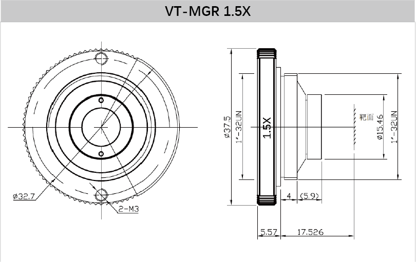 Industrial Lens Magnifier 1.5x 2x 2.5x 4x - Vision Datum