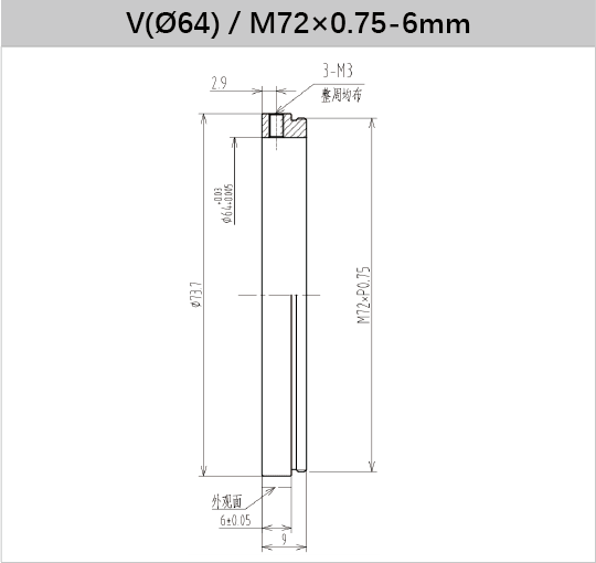 Lens Holder for V-Mount Lens and Threaded Adapter - Vision Datum